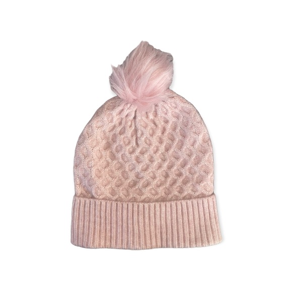 EXPRESS Dusty Mauve Honeycomb Pom Beanie NWT - Picture 8 of 11